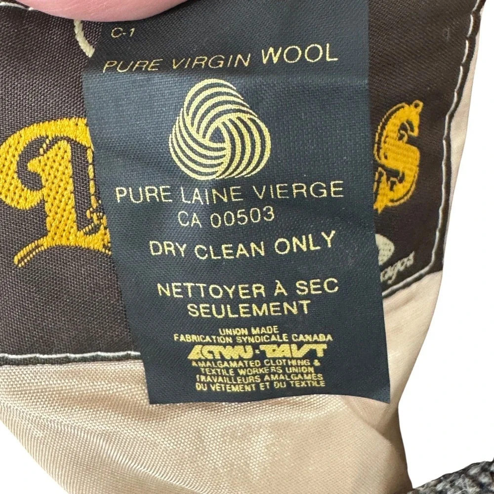 VTG Dallas by Paragon Mens Western Blazer Virgin Wool 44R Union Made‎ USA
